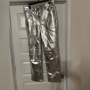 GAP Cheeky Silver Straight High Rise Pants